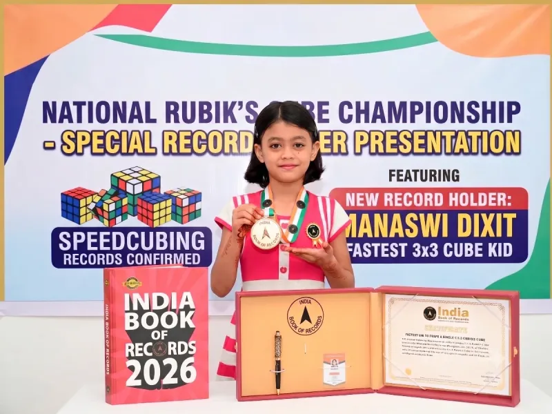 Un Nuevo Prodigio: Manaswi Dixit, de 6 Años, Establece un Récord de Velocidad en el Cubo de Rubik