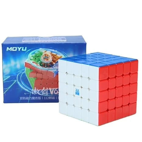 MoYu AoChuang 5x5 V6 Double-Track Magnetic Ball-Core Speed Cube (60.5mm) | UV Coated Puzzle | 112 Magnets for Ultimate Control & Smooth Turning
