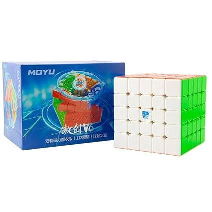 MoYu AoChuang 5x5 V6 Single-Track Magnetic Speed Cube (60.5mm) | Frosted Finish Puzzle with Dragon Scale Design | Top-Tier Smooth & Stable 5x5 for Speedcubing
